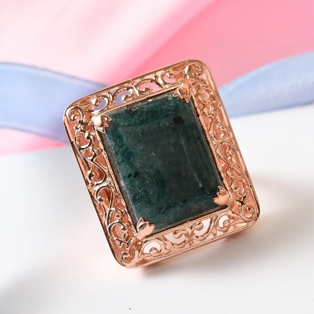 Constituted Malagasy Neon Apatite Solitaire Ring